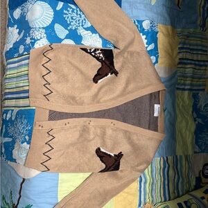 Old Navy Brown and Tan Knit Sweater